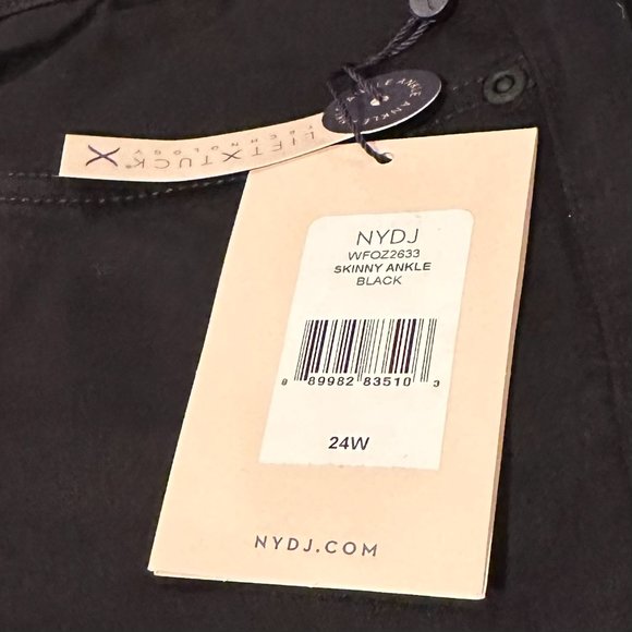 NYDJ Black Skinny Ankle Jeans - 24W - NWT - Picture 3 of 5